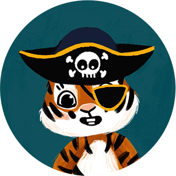 LiederTiger mit Kostüm an Fasching und Karneval